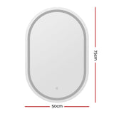 Pill Oval LED Wall Mirror With Light