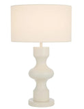 Muse Sculptural Lamp with Fabric Drum Shade