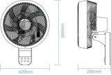 Martec Avalon DC Smart Wifi Remote Control 14'' 355mm Wall Fan