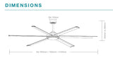 Albatross II DC 6 Blade Metal Large Smart Wifi Ceiling Fan