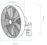 Martec Como AC 400mm 16″ DIY Wall Fan With Remote Control
