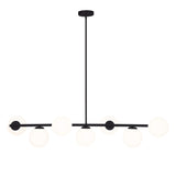Preston 7lt Linea Bar Pendant Light with Opal Ball Glass's