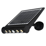 Multifunctional Solar LED Security Sensor Floodlight Black
