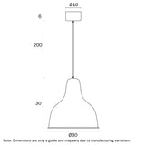Nesby 30 1lt Metal Shade Pedant Light