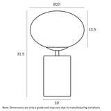 Notal Touch Table Lamp Opal