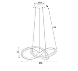 Spira 45w LED Hanging Spiral Twist Knot Pendant Light