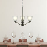 Rochester Traditional Arm Pendant Light with Frost Glass's