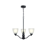 Rochester Traditional Arm Pendant Light with Frost Glass's