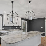 Langdon 4 Light Lantern Pendant Light Black