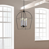Langdon 4 Light Lantern Pendant Light Black