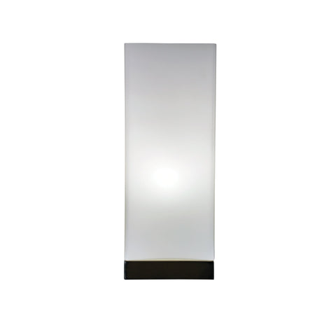 Paro Square Opal Glass Touch Lamp Brushed Chrome