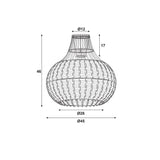 Palu Natural Rattan Hand Woven Pendant Light