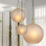 Patino 1lt Matt Sphere Glass Pendant Light