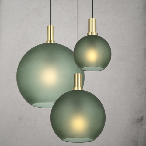 Patino 1lt Matt Sphere Glass Pendant Light