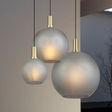Patino 1lt Matt Sphere Glass Pendant Light