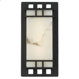 Burch LED Outdoor Exterior Marble Look Wall Light Black