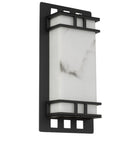 Burch LED Outdoor Exterior Marble Look Wall Light Black