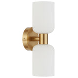 Riven 2 Light Up/Down Wall Light with Ribbed Glass