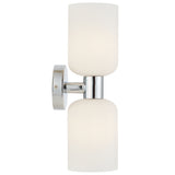 Riven 2 Light Up/Down Wall Light with Ribbed Glass