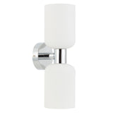 Riven 2 Light Up/Down Wall Light with Ribbed Glass