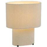Verso Boucle Textured Fabric Table Lamp Oval