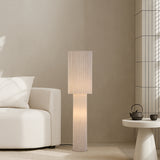 Alcona Fabric Drum Pleat Floor Lamp and Shade