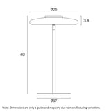 Amity LED Glass Disc Table Lamp
