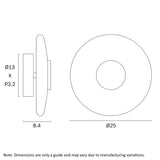 Amity Round Glass Disc LED Wall Light