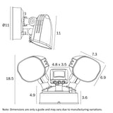 Clarion LED Exterior Flood Light Spot Black