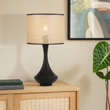 Claris Table Lamp with Drum Rattan Shade