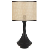 Claris Table Lamp with Drum Rattan Shade