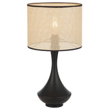 Claris Table Lamp with Drum Rattan Shade