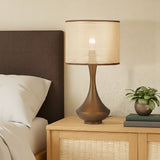 Claris Table Lamp with Drum Rattan Shade