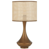 Claris Table Lamp with Drum Rattan Shade
