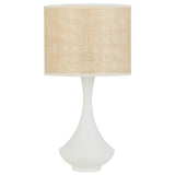 Claris Table Lamp with Drum Rattan Shade