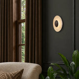 Firan Travertine LED Round Bowl Wall Light