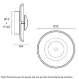Firan Travertine LED Round Bowl Wall Light
