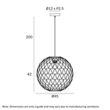 Ivalo Round Rope Hanging Pendant Light