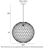 Ivalo Round Rope Hanging Pendant Light