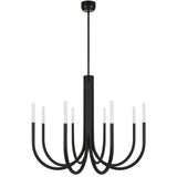 Joshua 8 Light LED U Arm Chandelier/Candelabra Pendant Light