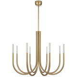 Joshua 8 Light LED U Arm Chandelier/Candelabra Pendant Light