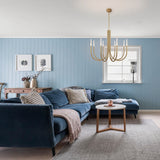 Joshua 8 Light LED U Arm Chandelier/Candelabra Pendant Light