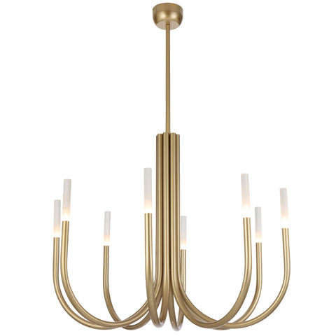 Joshua 8 Light LED U Arm Chandelier/Candelabra Pendant Light