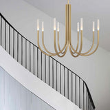 Joshua 8 Light LED U Arm Chandelier/Candelabra Pendant Light