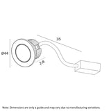 Maren 2w LED Recessed Wall Step Mini Down Light