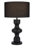Muse Sculptural Lamp with Fabric Drum Shade