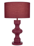 Muse Sculptural Lamp with Fabric Drum Shade
