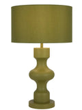 Muse Sculptural Lamp with Fabric Drum Shade