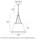 Olmont 1lt Glass Pendant Light