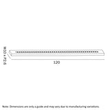 Optika LED 1200mm Linea Low Glare Bar Batten Light Tricolour CCT